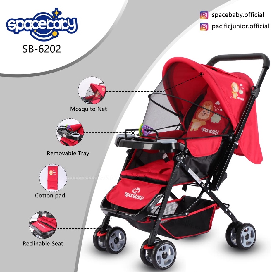 Baby Stroller SB 207 329-1 6202 Spacebaby Bisa Dilipat SB207 SB329-1 SB6202 Cabin Size Alat Bantu Kereta Dorong Anak Bayi Space Baby Extra Pad Rocker Reversible Stir Bolak Balik Kelambu SB 203 SB203 SB 204 SB204 SB 325-1 SB325-1 SB 330-1 SB330-1