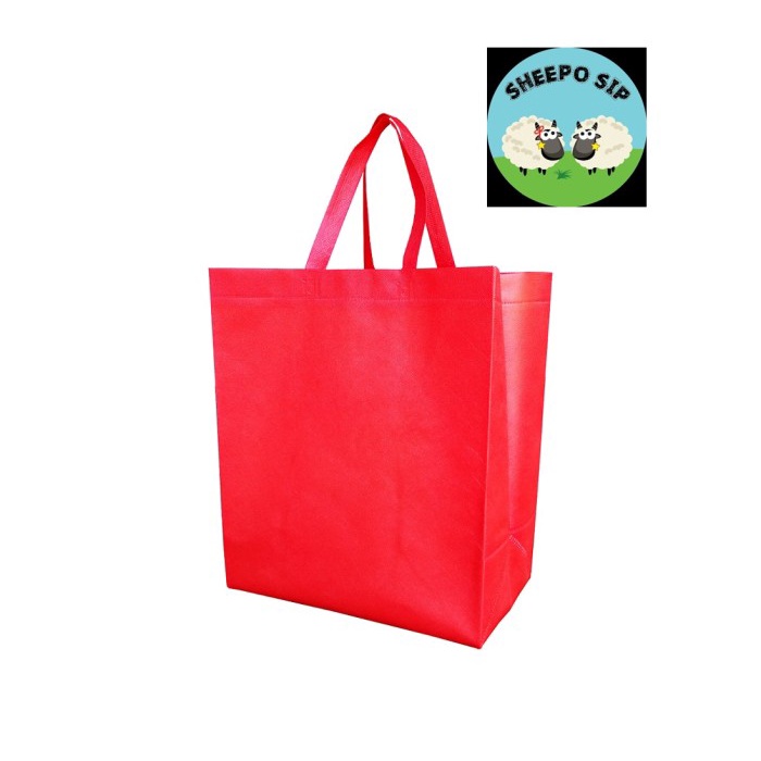 

NEW TAS GOODIE BAG SPUNBOND BESAR POLOS - TAS SEMBAKO KUAT UK 35x40x20 - KUNING MUDA DY