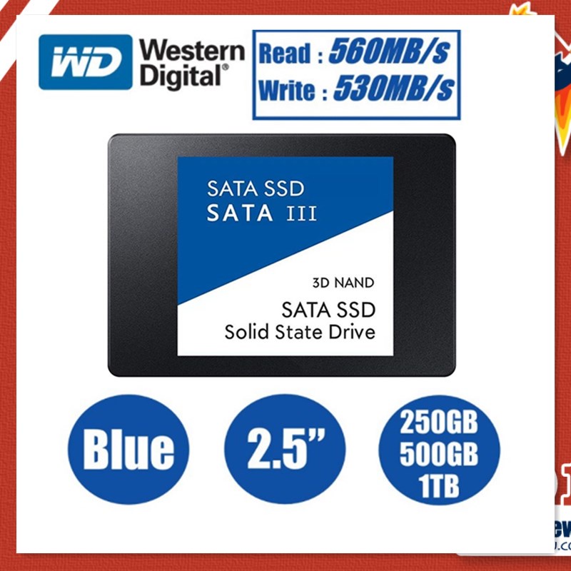 SSD WD Blue 500GB - SSD 500GB 3D Nand SATA3