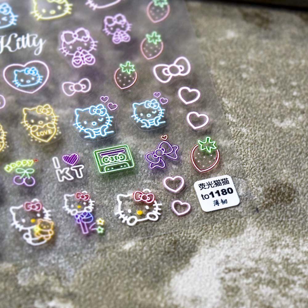 Mxbeauty 3D Stiker Kuku Fashion Self Adhesive Manicure Cat Transfer Decals Aksesoris Kuku Nail Art Dekorasi