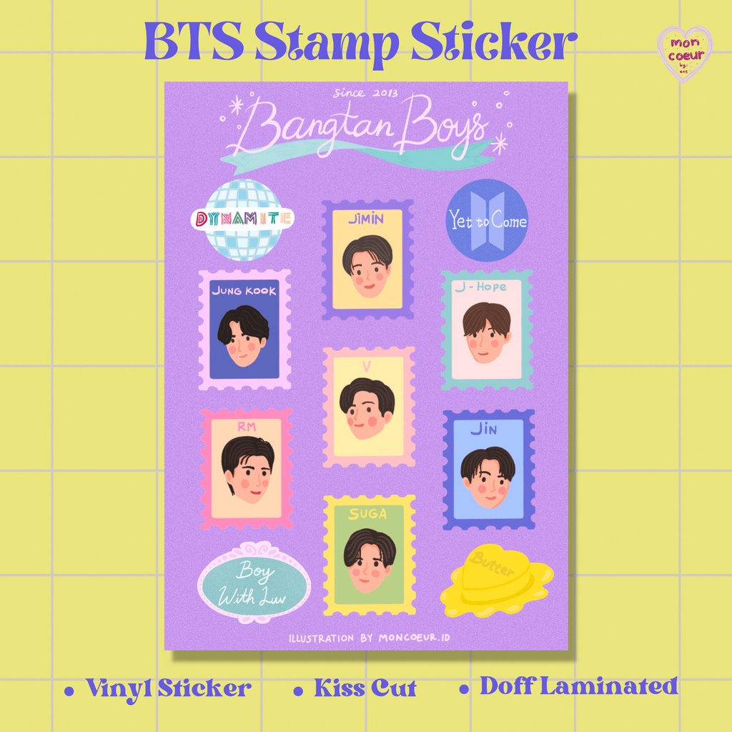 

Sticker Bangtan Boys BTS Stamp By Moncoeur