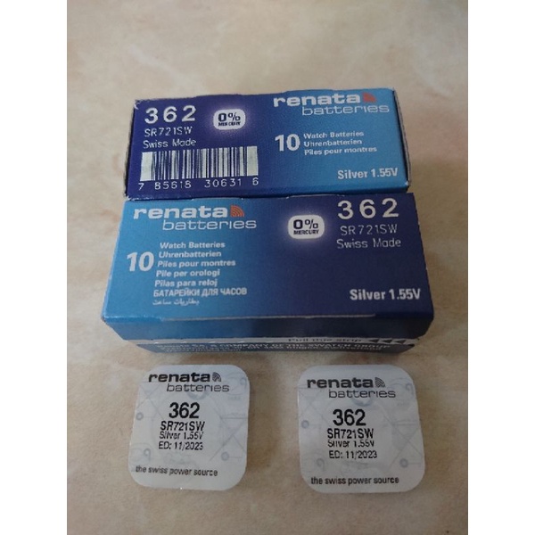 Baterai Renata 362 SR721SW Original Silver Oxide 1.55V Swiss Made / Batrai Battery Batre SR 721 SW