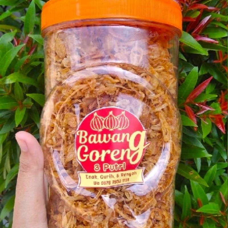 

Bawang Goreng Asli Brebes Cap 3 Putri. Berat : 250gr
