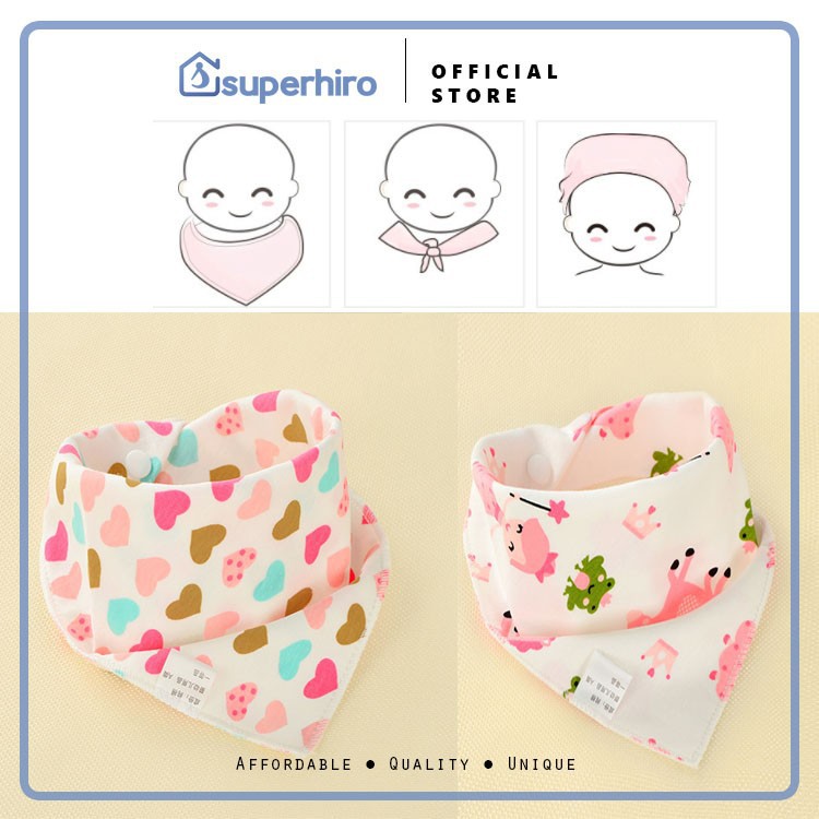 Slaber Celemek Makan Bib Segitiga Bayi Fashion Bandana Bayi Baby