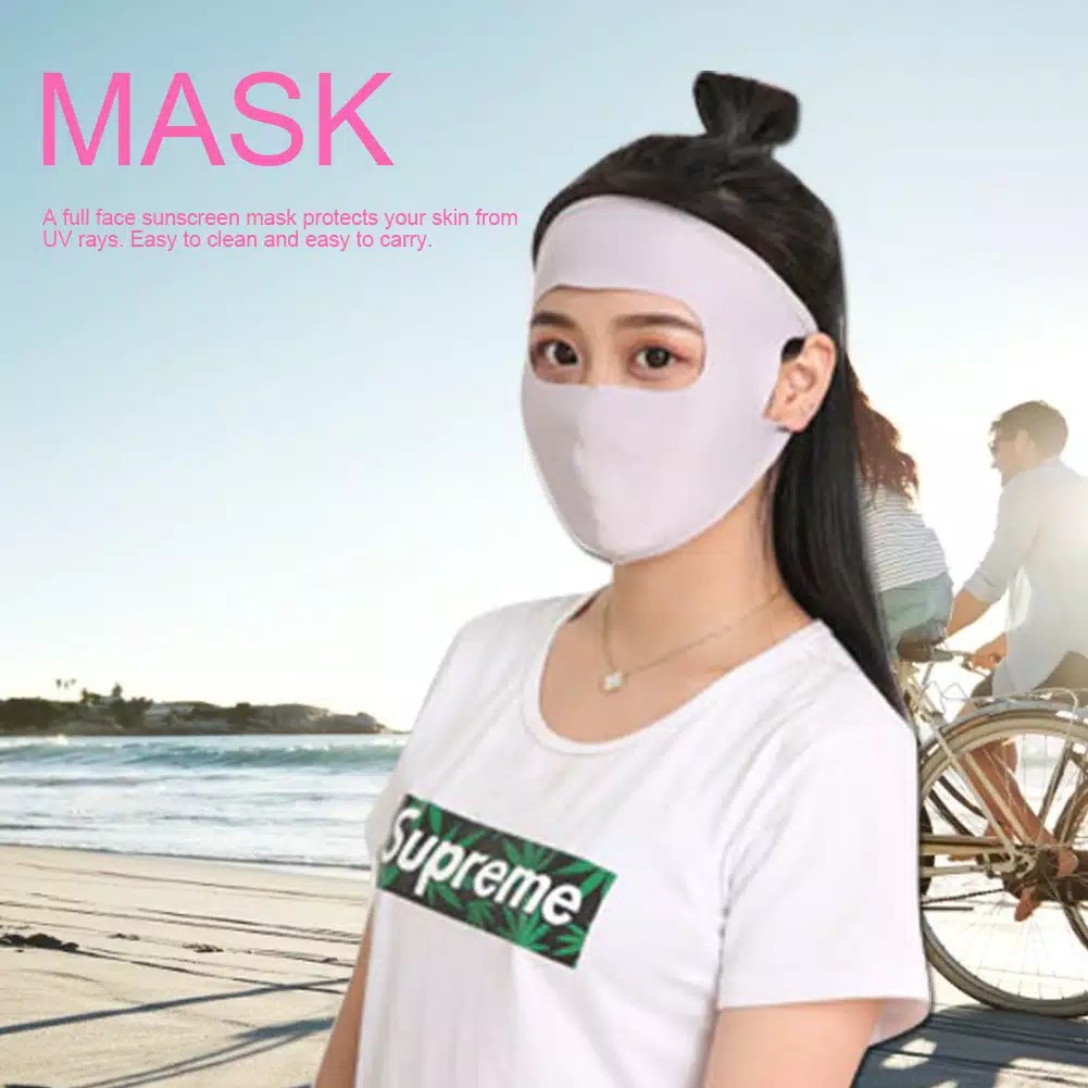 SO Masker pelindung wajah full anti debu polusi sepeda bahan anti UV sinar matahari