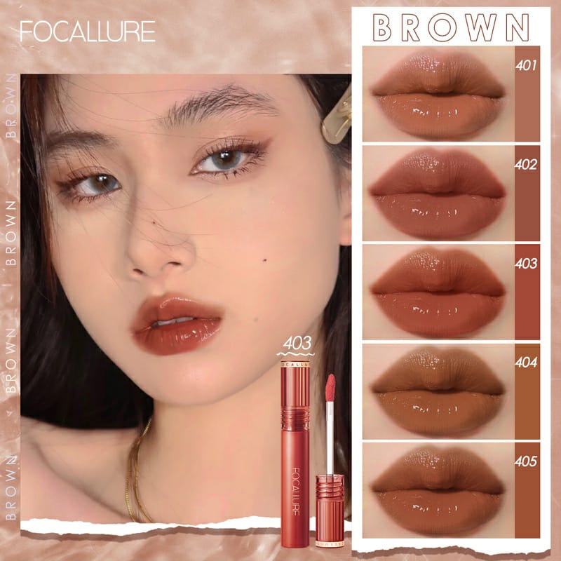 FOCALLURE Super Glossy Tint - Jelly-Clear Dewy Lip Tint - Lip Gloss FA 208 | FA208