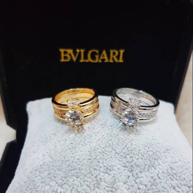 Cincin zircon premium lapis emas anti karat anti alergi Ring Premium Quality mata kilap 9384