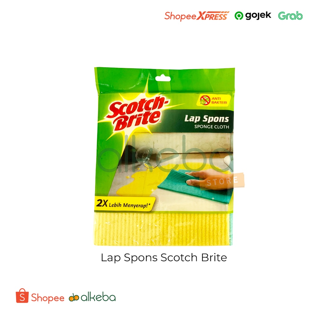 Lap Spons Scotch-Brite Sponge Cloth 2x lebih menyerap