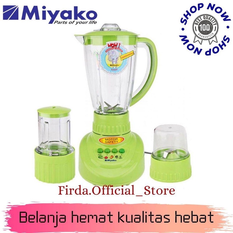 MIYAKO BLENDER BL  152  PF/AP PLASTIK  1,5 L [GARANSI RESMI] - HIJAU