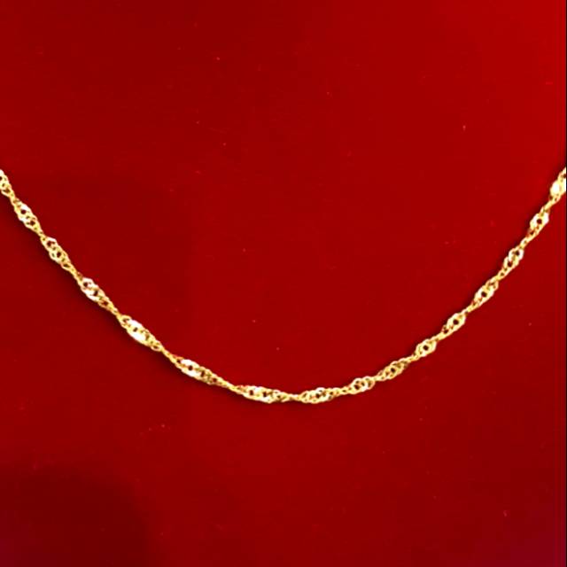 Kalung Disko Emas asli model cristal 1 setengah gram