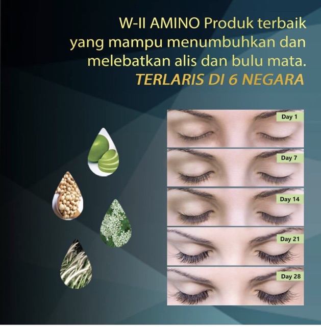WII Amino Long Lashes Solution (pemanjang alis dan bulu mata) 1 botol / 6ml