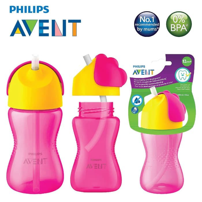 Botol Minum Anak Avent Strawcup 10 OZ Single Girl SCF798/02