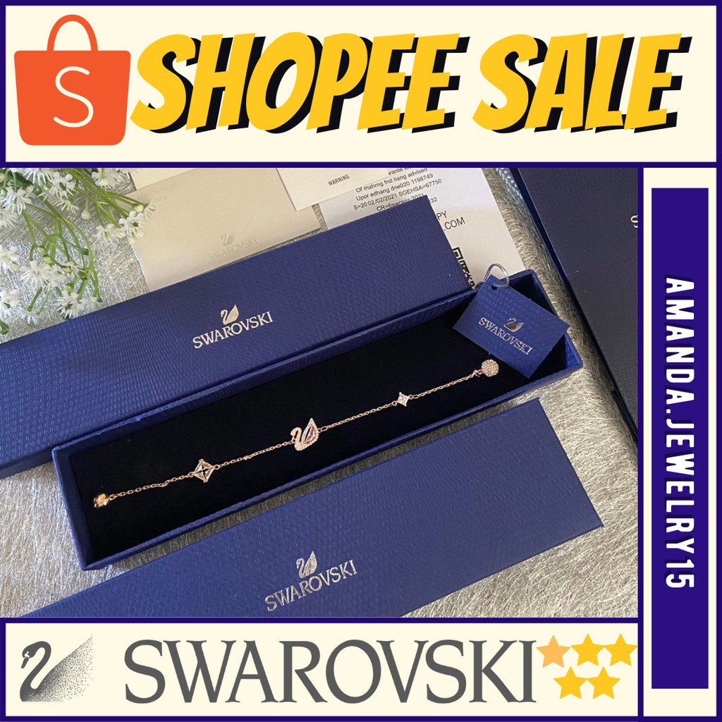 Gelang Kristal-Swarovski Collection Dazzling Swan (Rosegold)