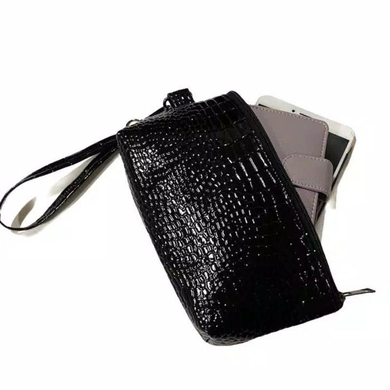 Dompet Wanita Pouch Croco Impor Dompet Hp Fashion Korea