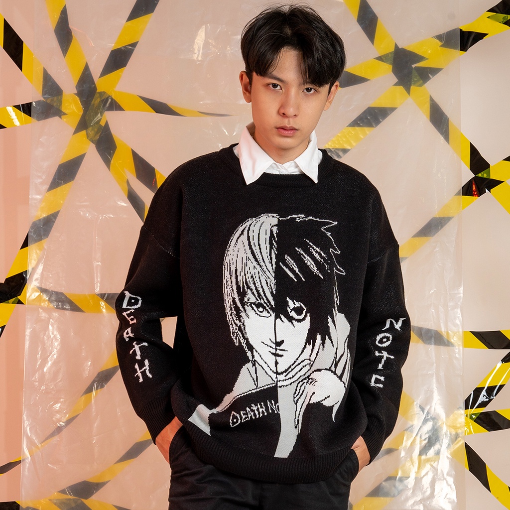 Yesyou Death Note Black Oversized Knitwear