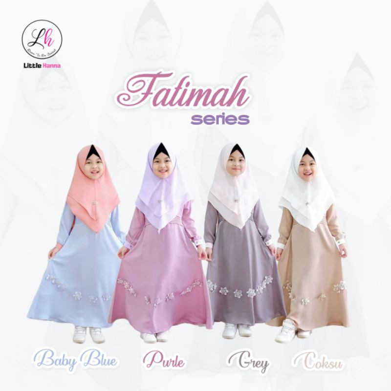 Set Gamis Fatimah Little Hanna / Setelan Gamis Anak Little Hanna