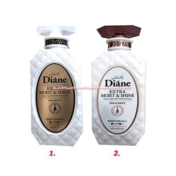 Diane Extra Moist &amp; Shine 450ml Shampoo Untuk Rambut Kering Dan Kusam