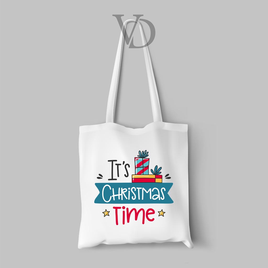 tote bag kanvas edisi natal 2022/ tas natal lucu / christmas edition versi 1