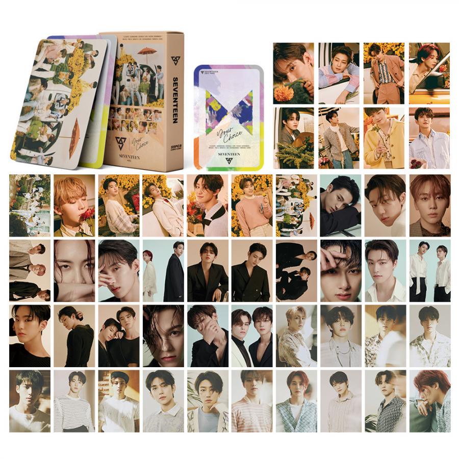 55pcs / set Kartu LOMO Album Seventeen Untuk Koleksi