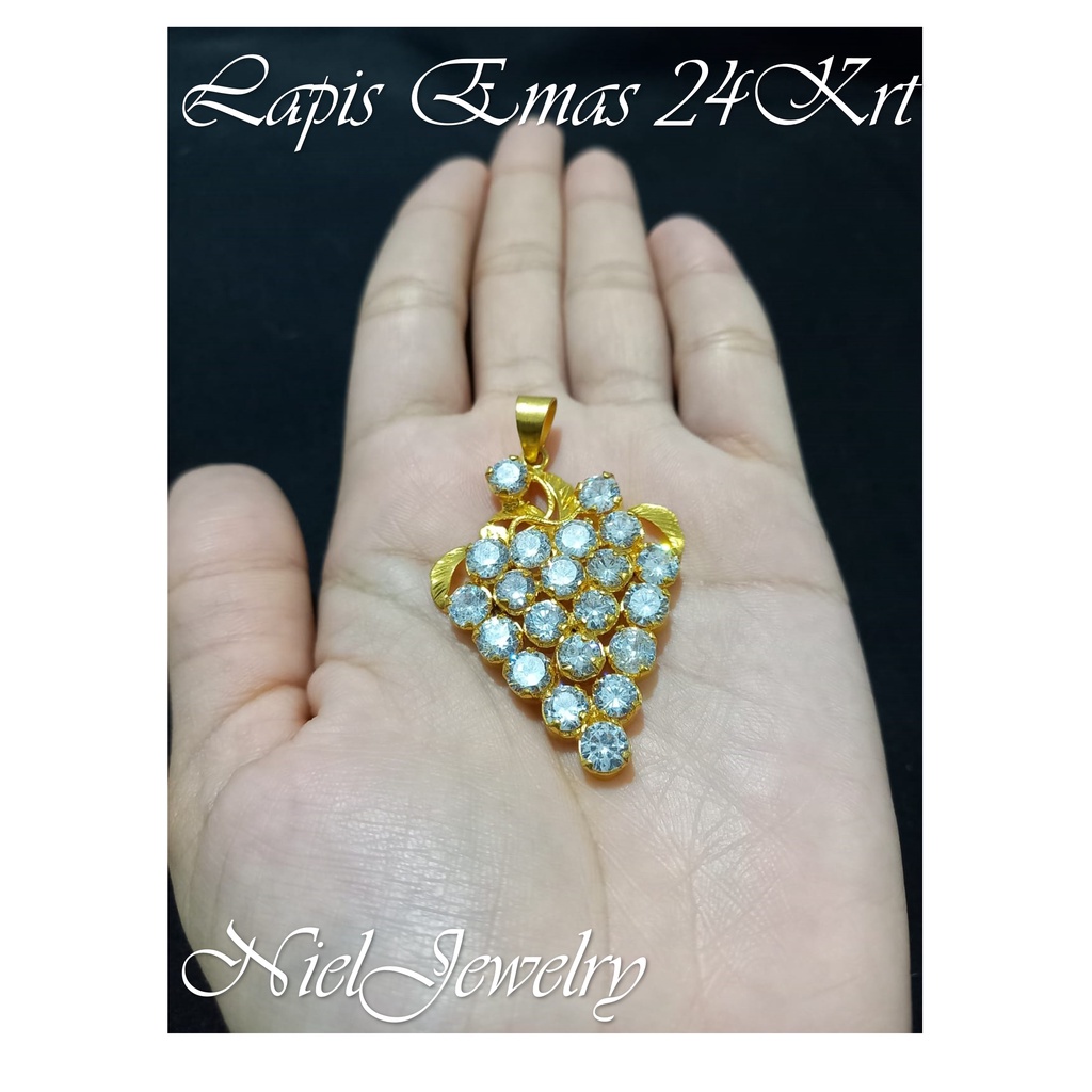 Liontin Kalung Anggur Replika Berlian Replika Perhiasan Import Premium