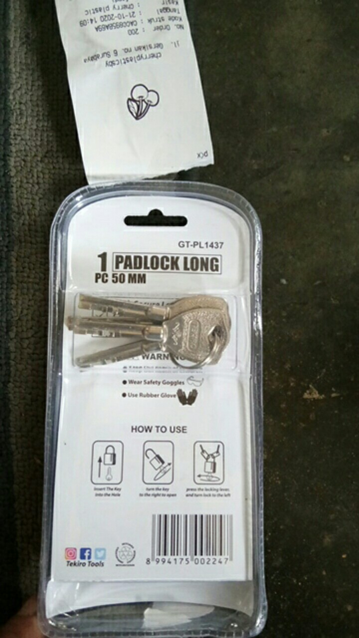 Tekiro Gembok Leher Panjang 50mm Padlock Long Type Original