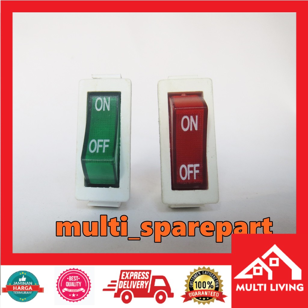 SWITCH 2 Pin - Saklar Gepeng Sedang - Tombol ON - OFF 2 Kaki