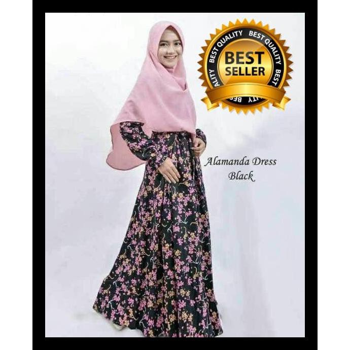 TERFAFORIT GAMIS KATUN JEPANG POLOS / BAJU GAMIS RAYON ANAK / GAMIS JUMBO SYARI - CREAM L PRODUK