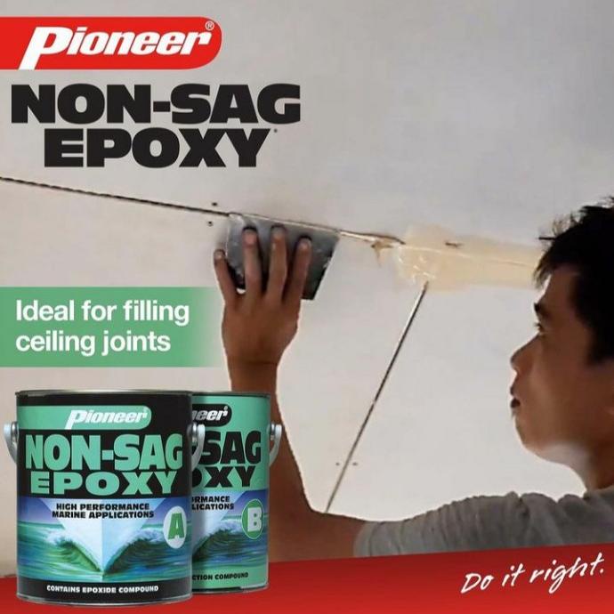 Lem Epoxy Pioneer Non Sag Marine Epoxy 170Gr Dempul Kapal Anti Bocor