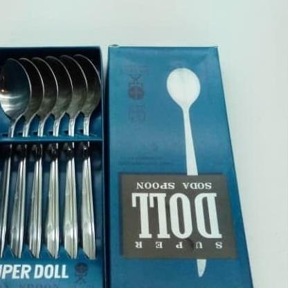 ♗ SUPER DOLL SENDOK KOPI TEH PANJANG SENDOK ES STAINLESS MURAH ORI ➧