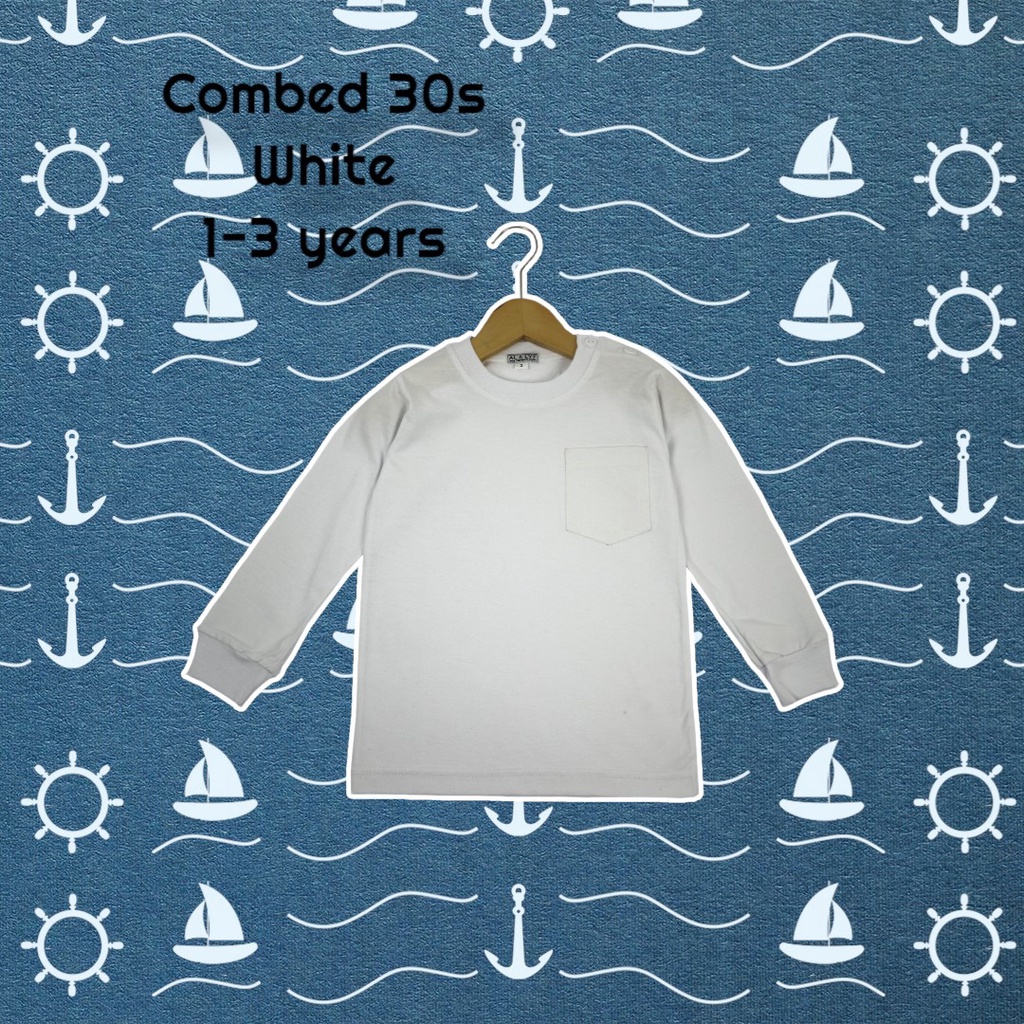 Kaos Anak Lengan Panjang Putih