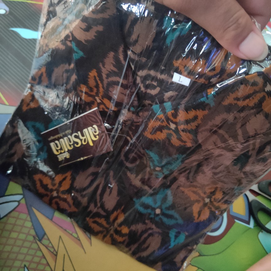 Kemeja Batik Pria Ppbtk07 Wsa04 Lengan Pendek /kemejapria/kemejabatik/batikpria/batikmodern M L Xl