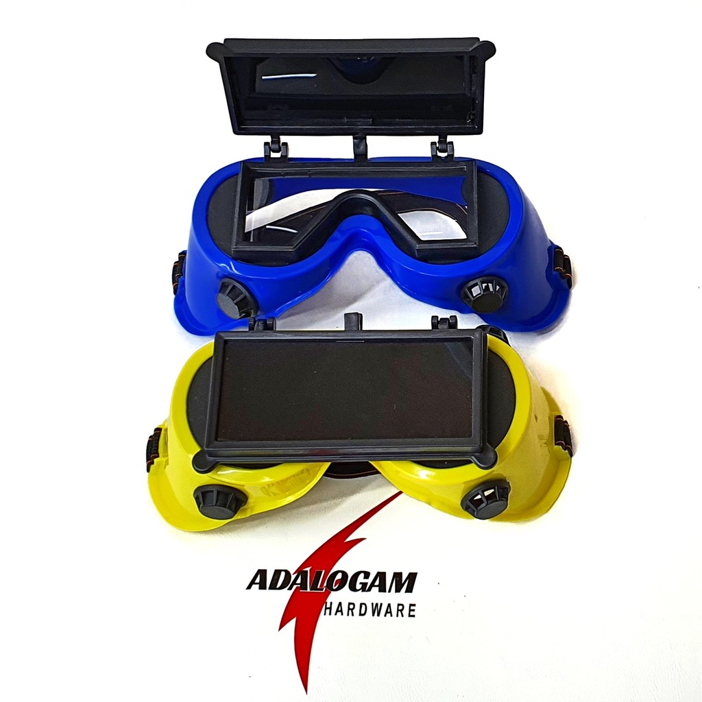 Kacamata Las Buka Tutup / kaca mata las model kotak