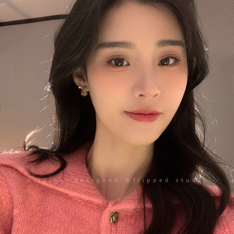 IFYOU 3pcs / set Anting Stud Desain Beruang Kelinci Warna Silver Untuk Wanita