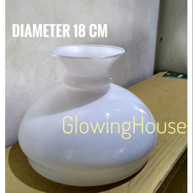 Kap lampu antik betawi diameter 18 cm kap lampu kerek betawi
