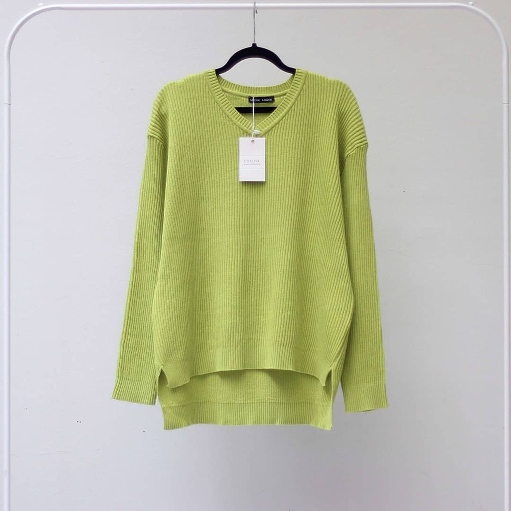 Boxy V neck Rajut / Sweater Rajut / Sweater / Sweater Rajut Polos / Atasan Wanita Rajut Favo