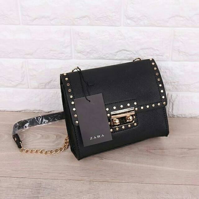 ZARA STUDDED crossbody bag - zara sling bag - zara bag
