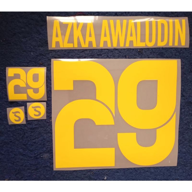 Bikin sablon polyflex  nomor punggung+nama punggung dan logo satu set