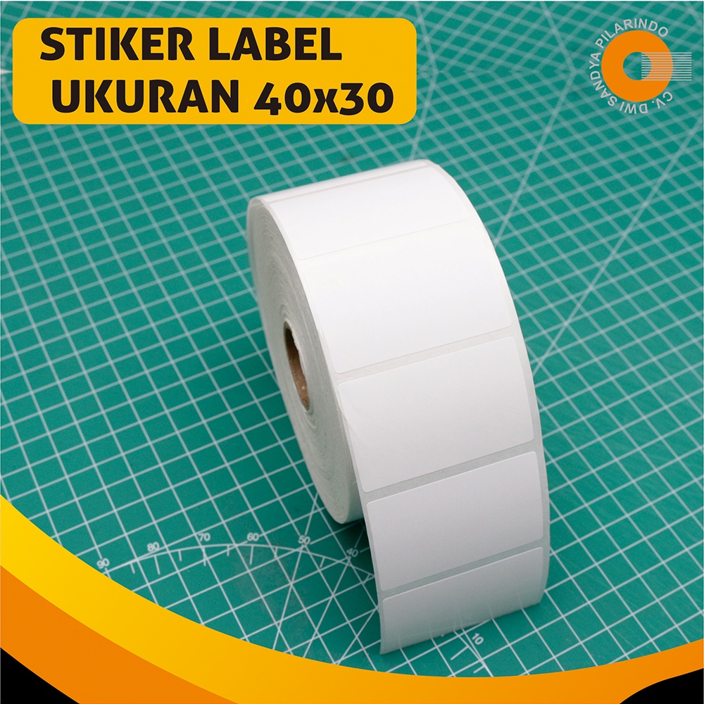 

Etiket Label Semicoated ukuran 40x30 mm isi 1000pcs