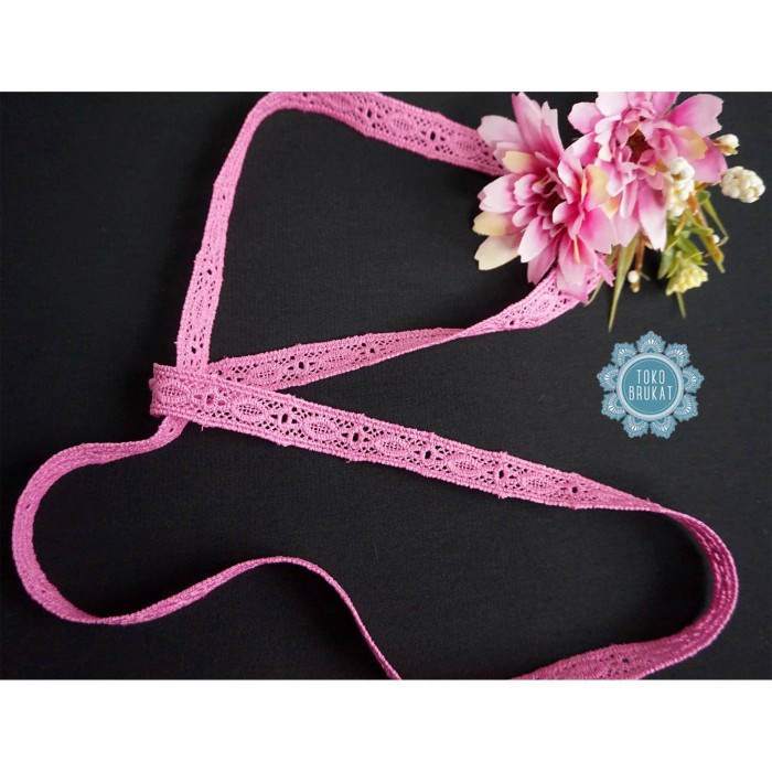 Kain Renda Bordir Giper - Bunga Kecil - 03581 (L:-/+ 1 cm)