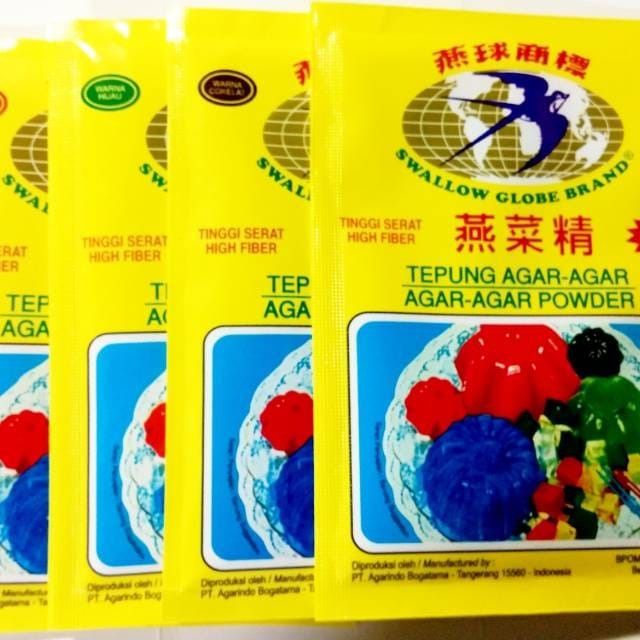 

Tepung Agar-agar Swallow Globe Brand