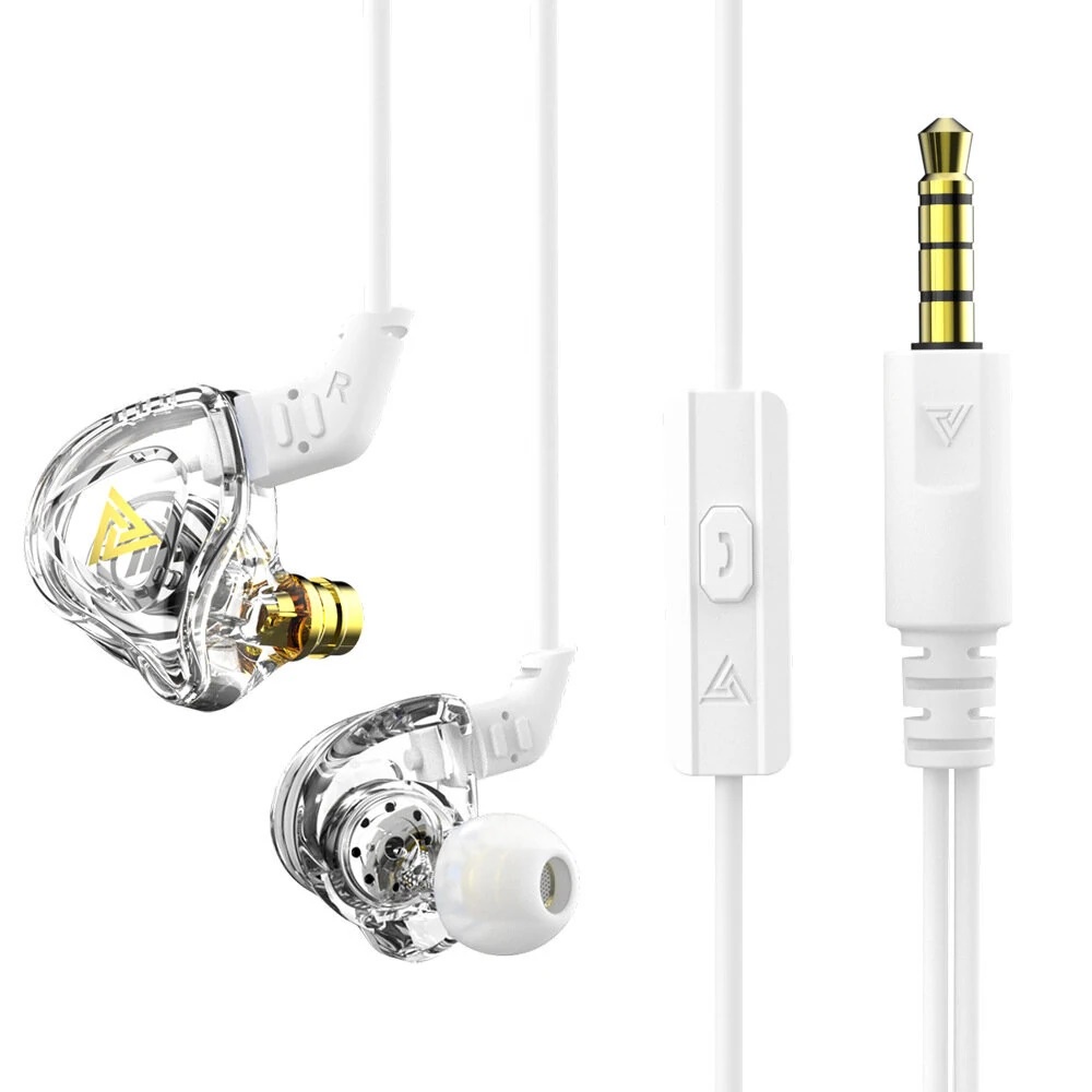 QKZ AK6 DMX HiFi In Ear Moving Coil Earphone 10mm Headset Microphone