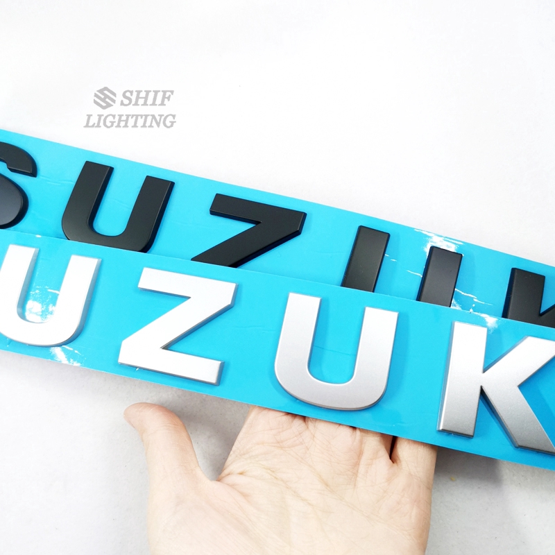 1Pc Stiker Emblem Tulisan SUZUKI Bahan ABS Untuk Kap Bagasi Depan Mobil SUZUKI