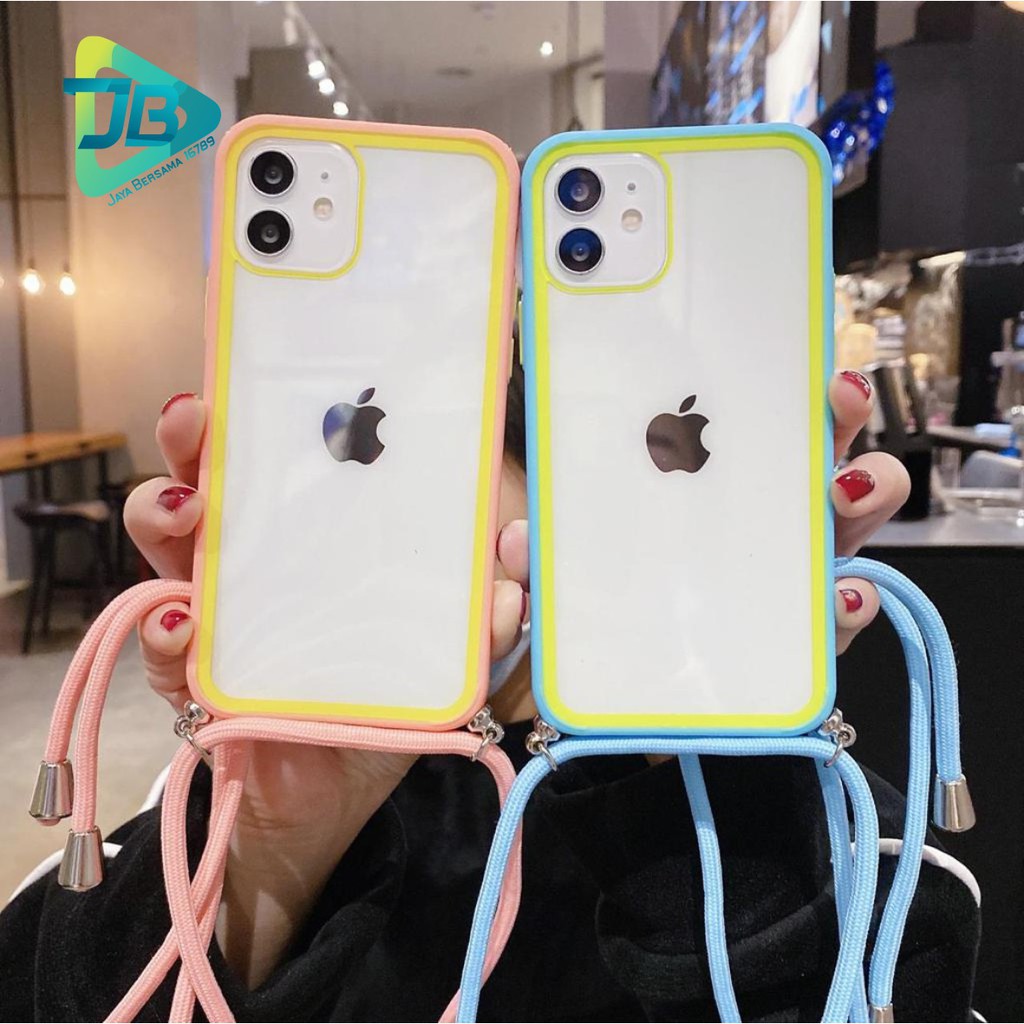 SOFTCASE SLINGCASE LANYARD TALI AURORA IPHONE 6G 6S 7+ 8+ XS MAX JB4219