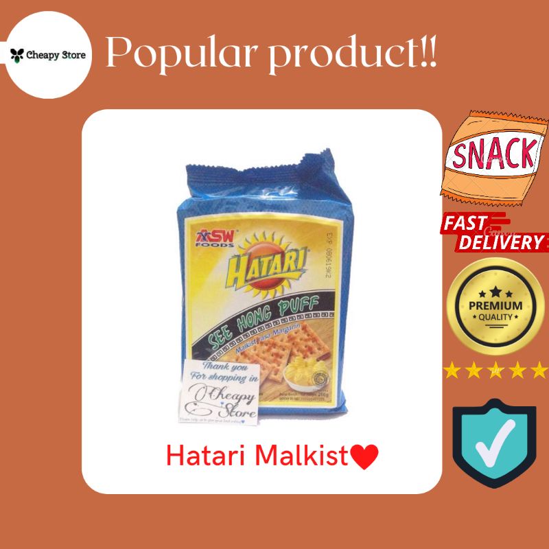 

Malkist Hatari see hong puff all variant 260g (original, cream crackers, kelapa, margarine)