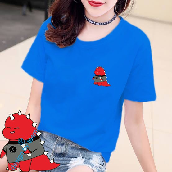 YOURSTYLE1119 - KAOS DINO KARAKTER BAJU KAOS WANITA DISTRO UNISEX OVERSIZE PRIA JUMBO CASUAL KEKINIAN