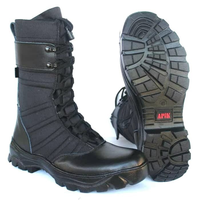 SEPATU PDL NINJA KULIT ASLI MERK APIK SEPATU PDL TNI POLRI SECURITY SATPAM SEPATU BOOTS PRIA KULIT