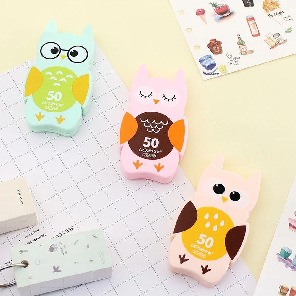 Lanfy Owl Correction Tape Portable Kreativitas Alat Tulis Sekolah Hadiah Siswa Erase Tape Korektor Putih Korektor Tulisan