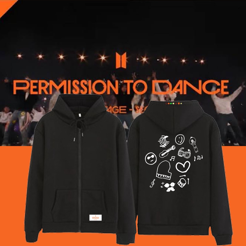 Jaket Zipper Bangtan Permission to Dance stage Seoul