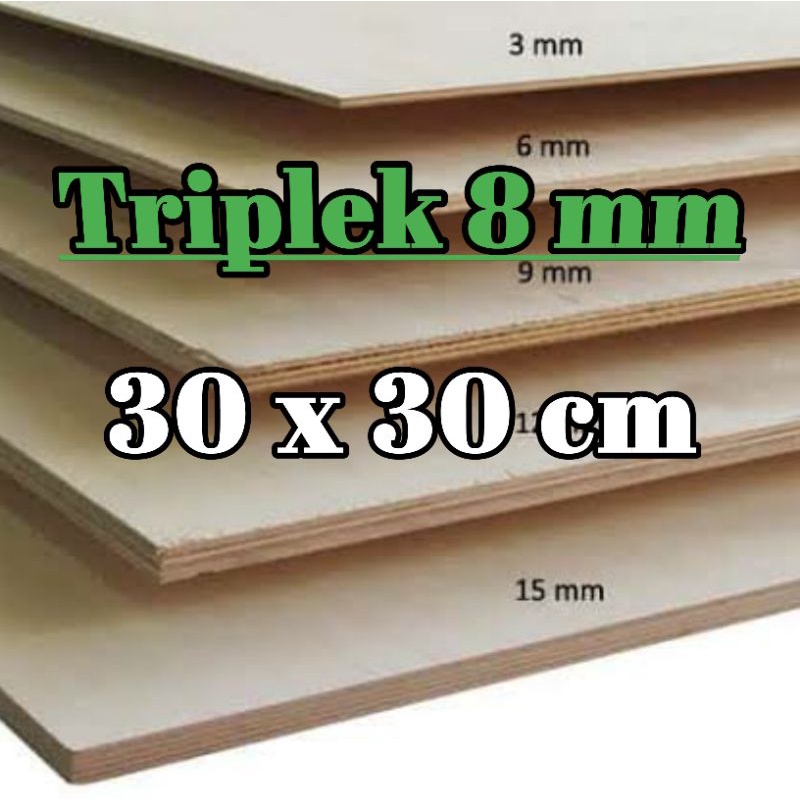Triplek / Multiplek 8 mm ukuran 30 x 30 cm