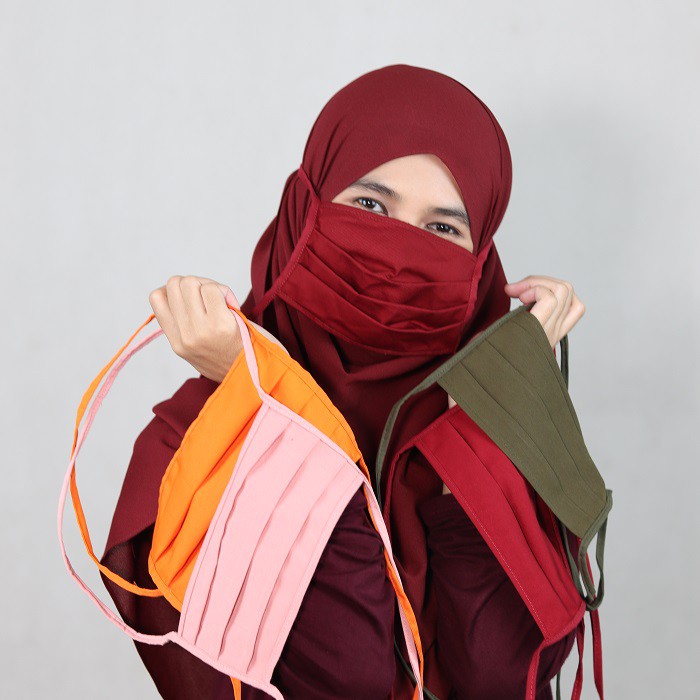 Masker Motor Kain Pria Wanita Murah Lusinan - Masker Wajah Kain Grosir - Masker Kain Wanita Hijabers